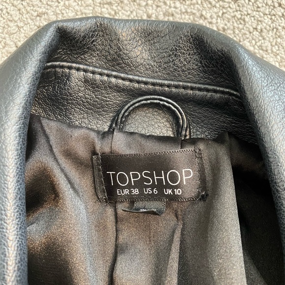 Topshop Vegan Leather Jacket - Picture 4 of 5